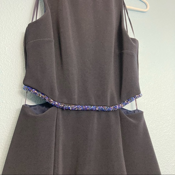 TopShop Sleeveless Dress Cutout Waist Fit&Flare Mini dress - Navy - US 2 - Picture 2 of 11